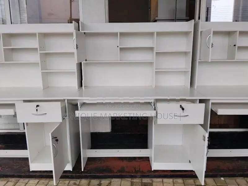 Modern 4x2 Ft Smart Space White Hi-Rack Study Table