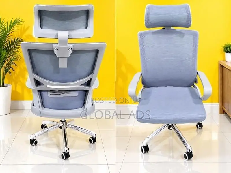 New Gray Head Rest Computer office chair