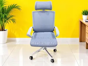 New Gray Head Rest Computer office chair