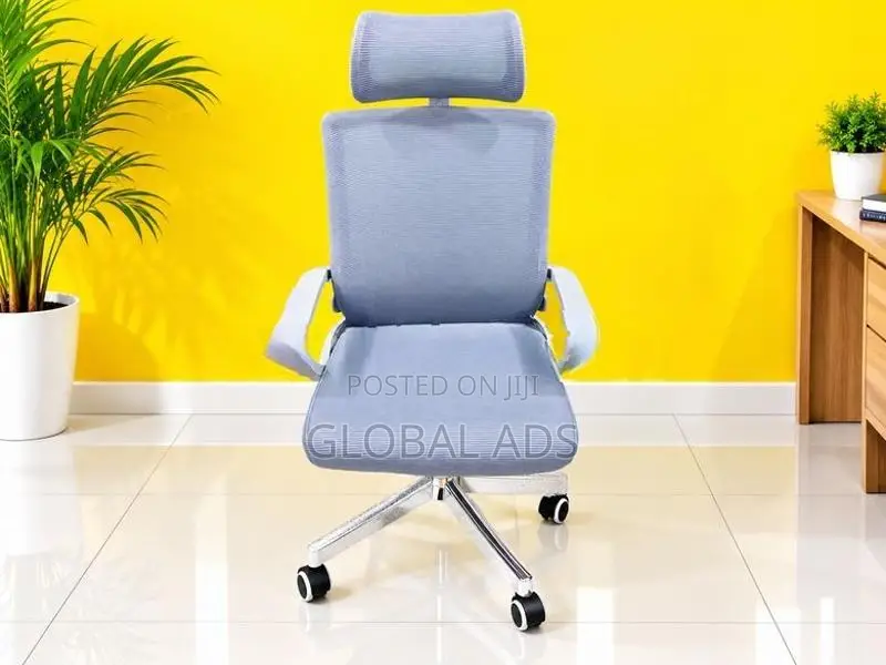 New Gray Head Rest Computer office chair