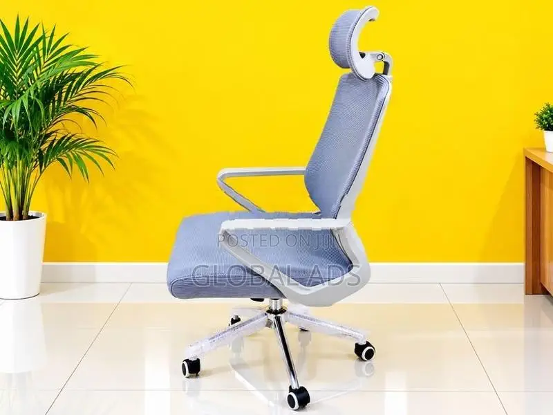 New Gray Head Rest Computer office chair