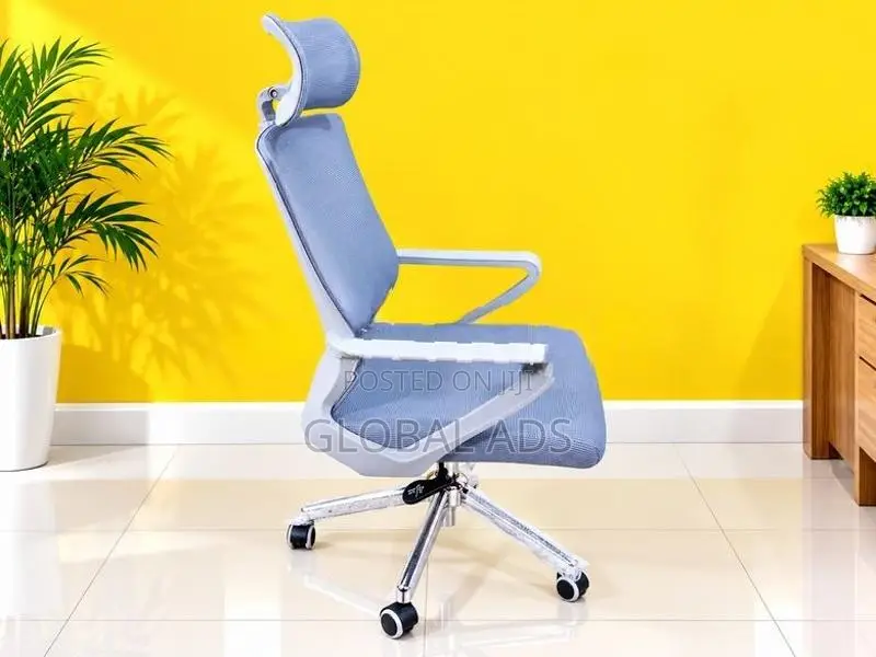 New Gray Head Rest Computer office chair