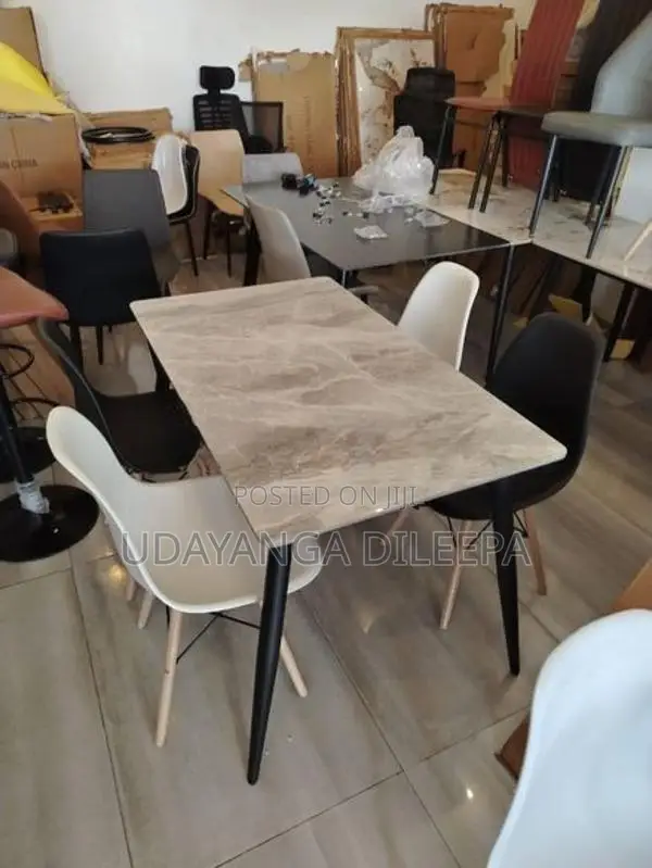 Granite Dining Table with Chairs