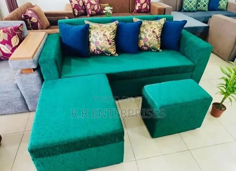 HQ Colour Bed Sofa Set with Stool Pillow