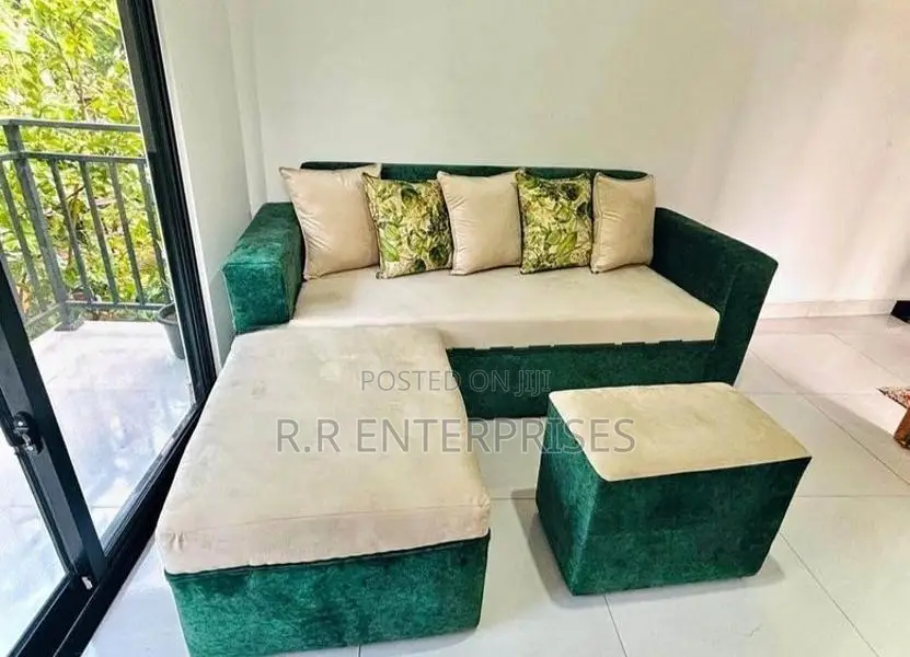 HQ Colour Bed Sofa Set with Stool Pillow