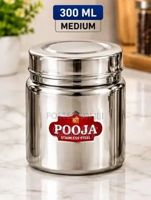 Stainless Steel Burni Dappa 300 ML (Medium)