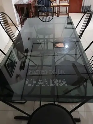 Metal Table Glass Top