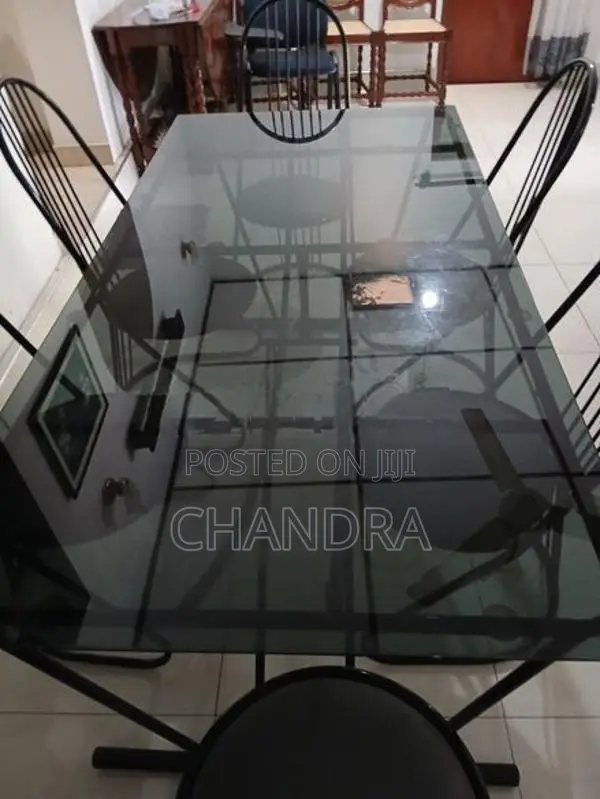Metal Table Glass Top