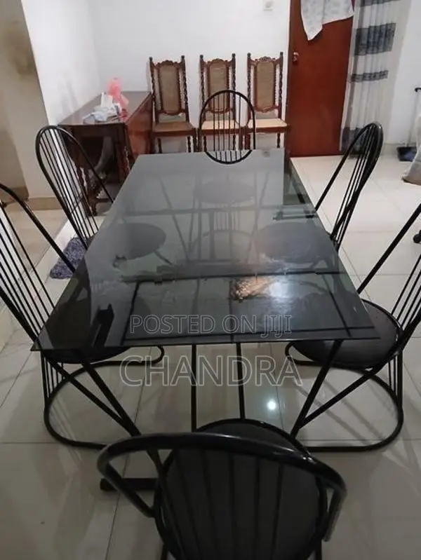 Metal Table Glass Top