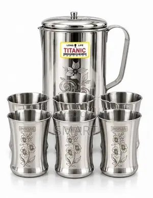 Stainless Steel JUG & Tumbler Set SJ-7 - (JUG-1600ML , TUMBLER-320ML)