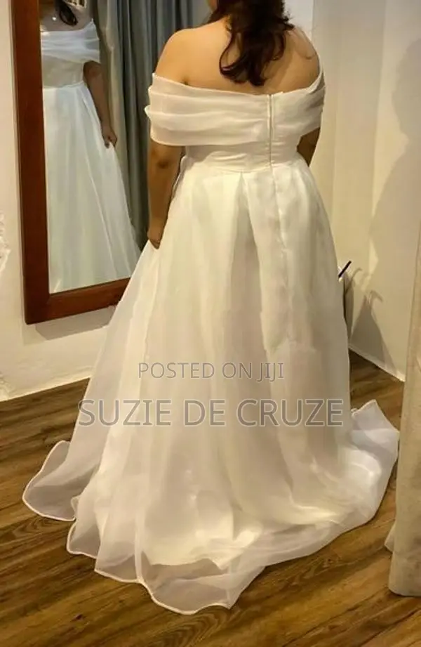 Custom-Made Off-Shoulder Bridal Gown