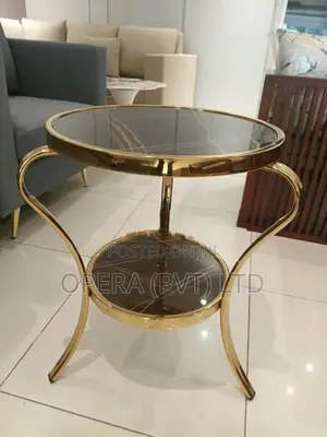 Round Gold Side Table