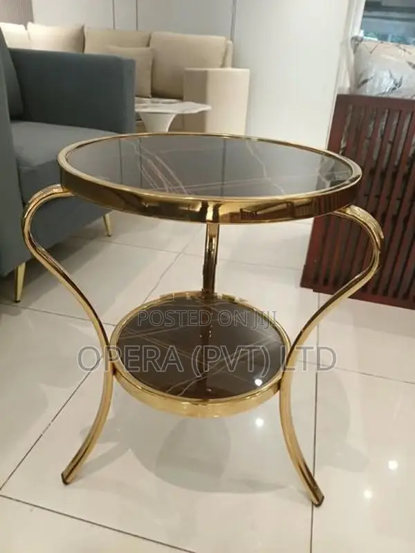 Round Gold Side Table