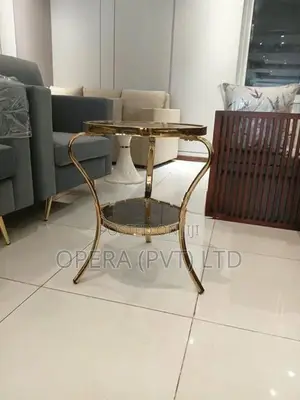 Round Gold Side Table