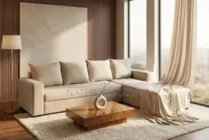 L-Shape Sofa – Light Beige