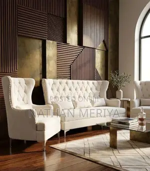 Luxury 3-Piece Wingback Sofa Set Plush Velvet