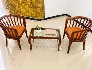Don Corolis Coffee Table with Two Chairs