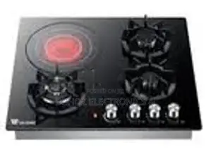Euro Cooker Hob 3 Gas Burner + 1 Infrared Glass