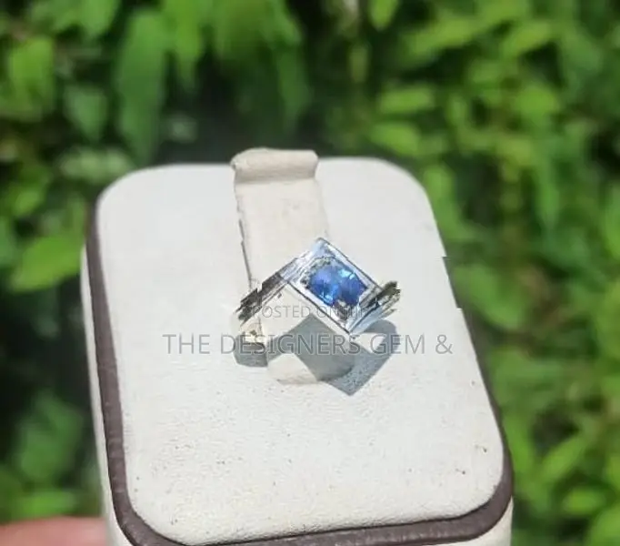 Blue Sapphire Silver Ring Ladies