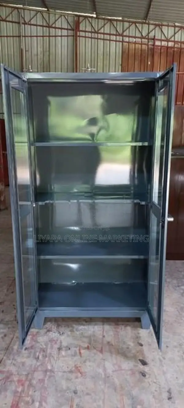 -New Steel Office Cupboard With Glass.