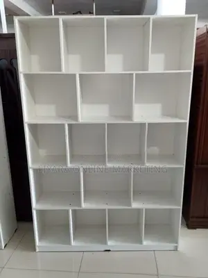 .White Colour Melamine Book Rack.