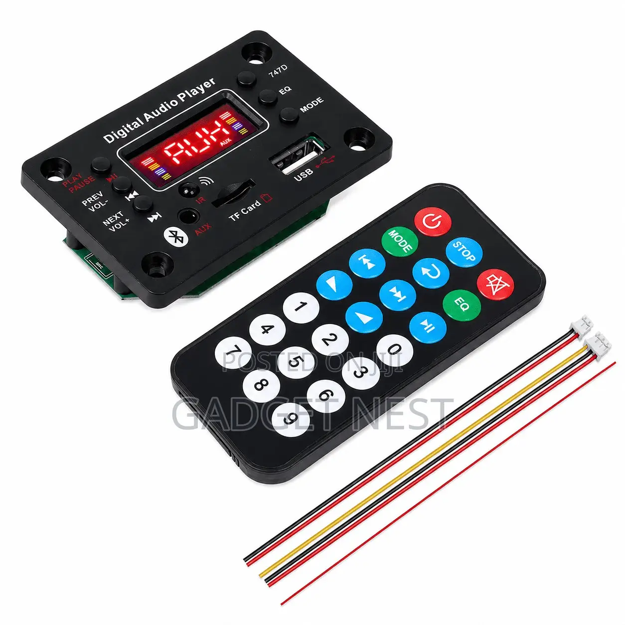 Bluetooth 5.0 USB MP3 Decoder Board With FM Radio, AUX, TF Card