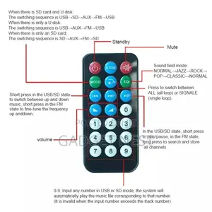 Bluetooth 5.0 USB MP3 Decoder Board With FM Radio, AUX, TF Card