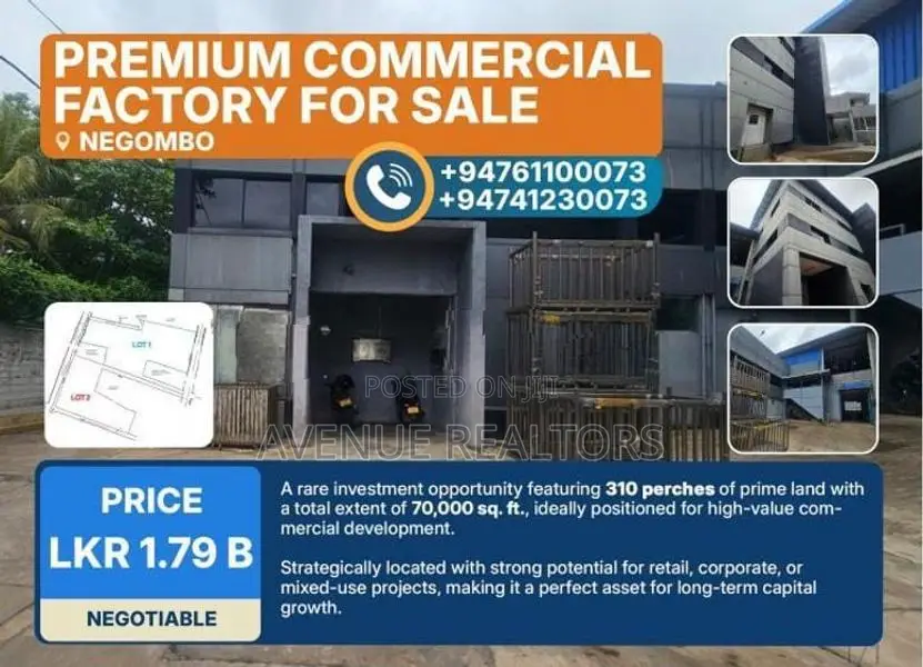 Premium Commercial Factory for Sale in Negombo (CP4753)