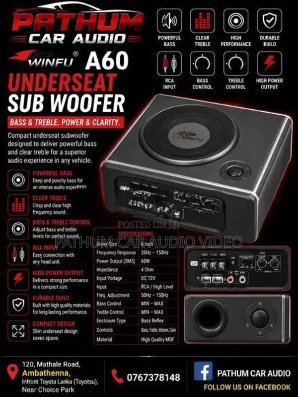 Winfu A60 Underseat Subwoofer