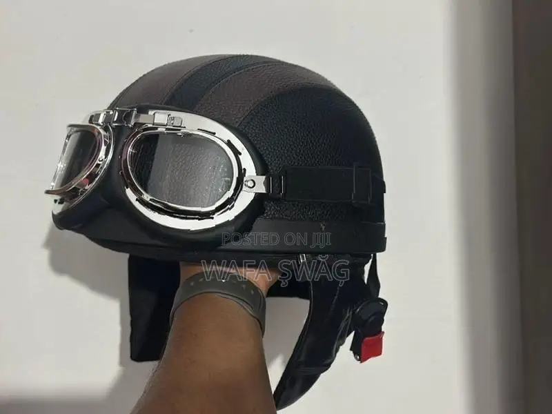 Half Helmet With Goggles