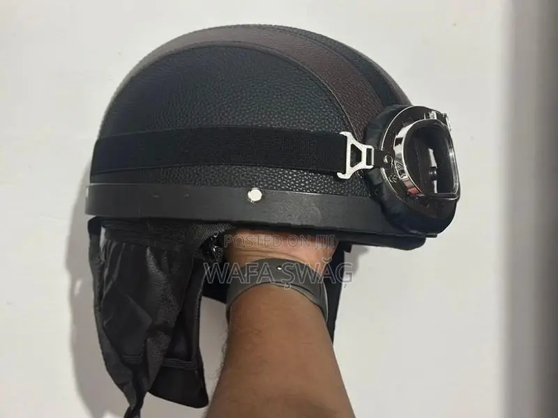 Half Helmet With Goggles