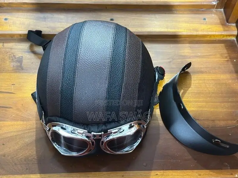 Half Helmet With Goggles