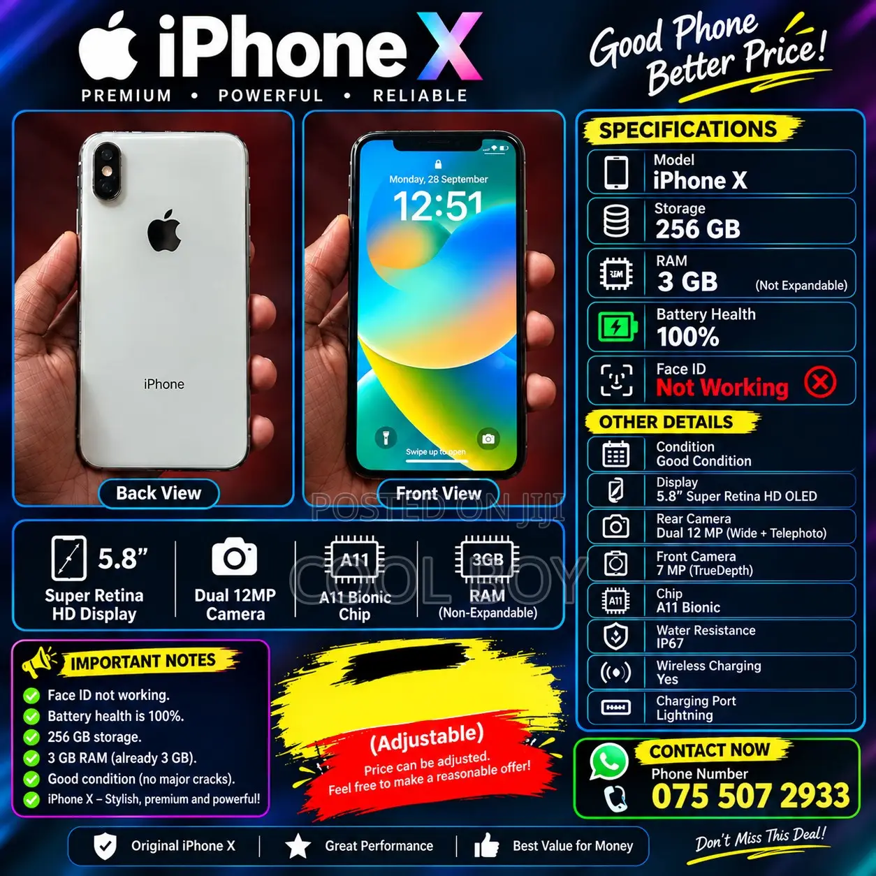 Apple iPhone X 256 GB White