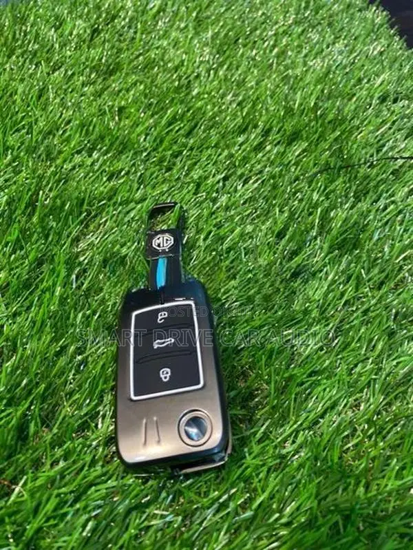 MG Premium Key Cover – Stylish Metal Finish Racing Stripe Design