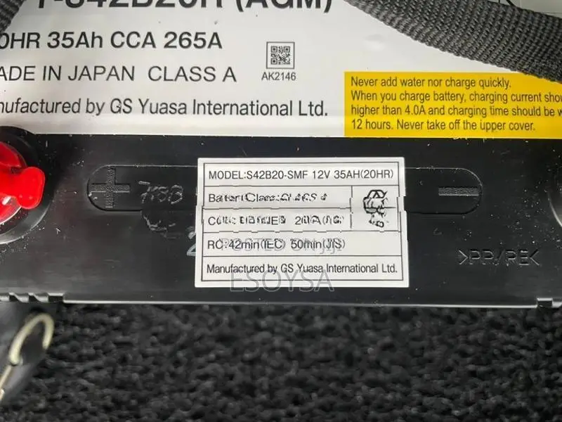 Yuasa S42B20R Aqua 12v Battery
