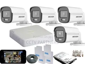 Hikvision Turbo HD 1,080P 24 hours ColorVu Audio 20M CCTV 4 Camera Pac