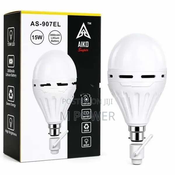 AIKO 15W LED Rechargable Bulb - AS-907EL