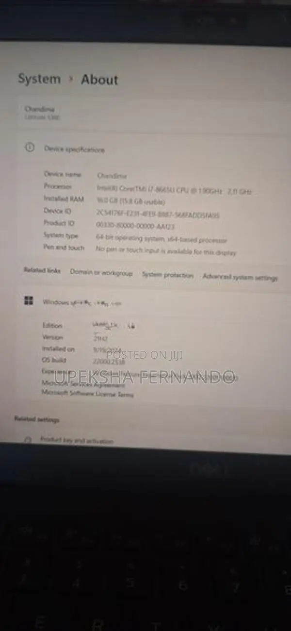 Dell I7 8th Gen RAM 16GB