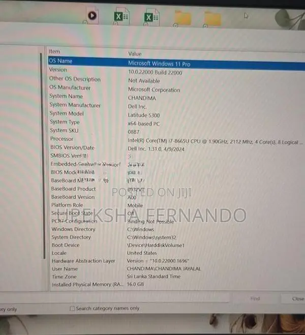 Dell I7 8th Gen RAM 16GB