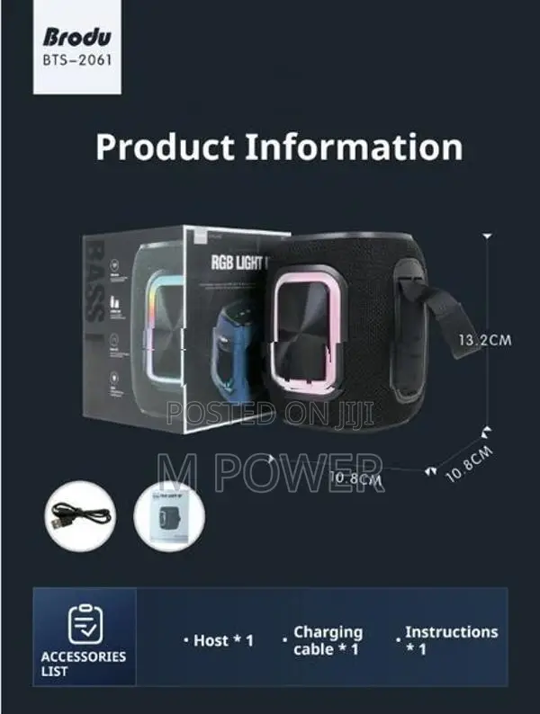 Brodu Portable Speaker BTS-2061