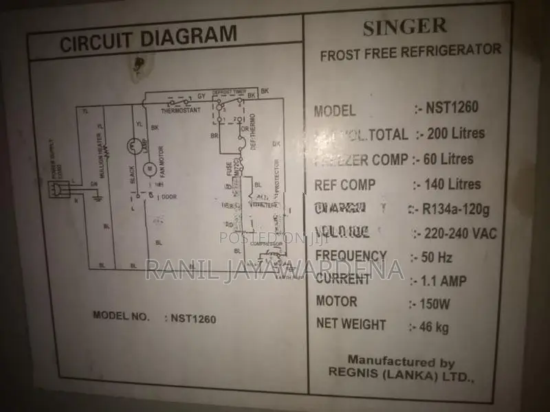Singer - Inverter Type Refrigerator