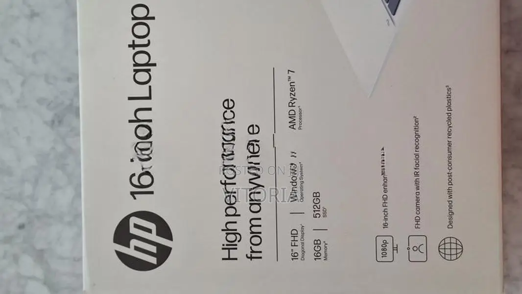 Brand New HP 16-inch Laptop AMD Ryzen 7 16GB/512GB
