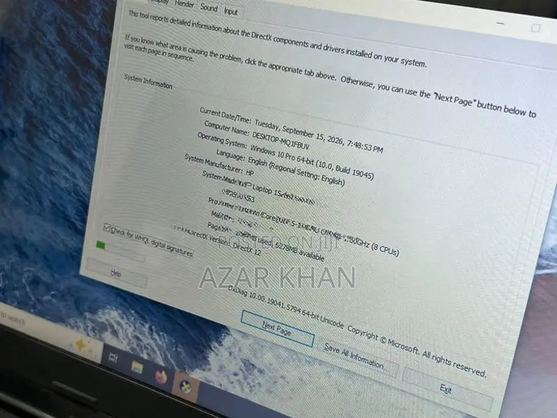HP i5 10th 8/256GB 2GB VGA Laptop