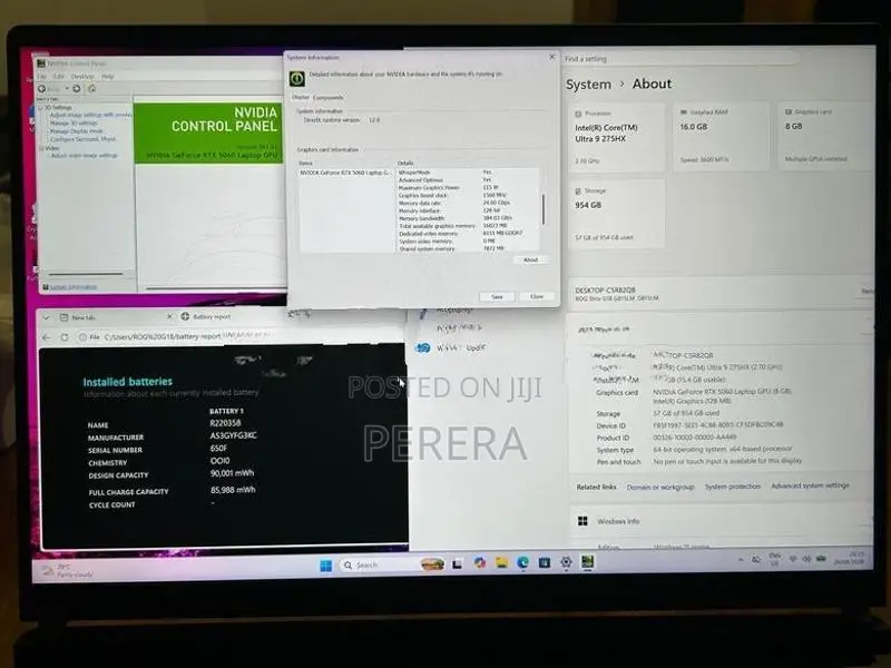 ASUS ROG Strix G18 Ultra 9 275HX RTX 5060 8GB 18" 240Hz Display