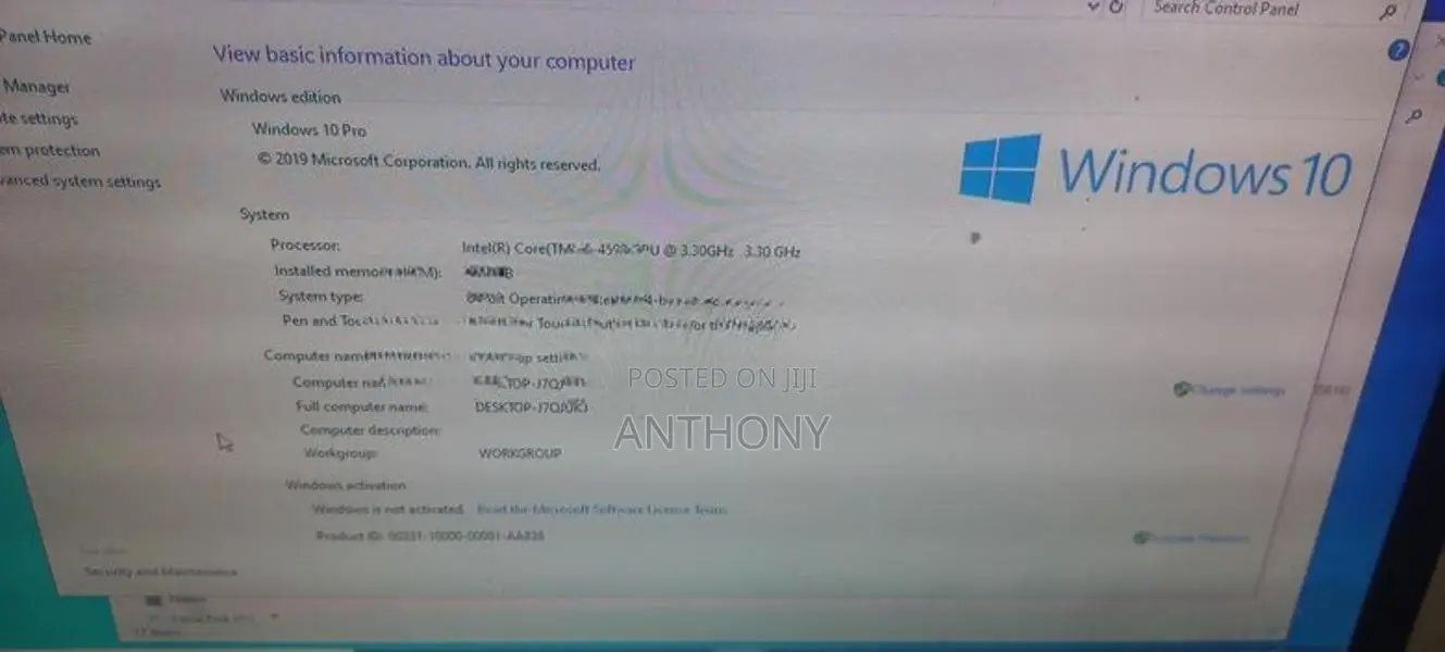 Samsung i5 4tg Gen Computer CPU Only