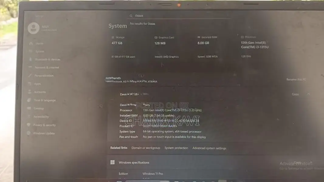 ASUS Vivobook X1504V i3 13th Gen