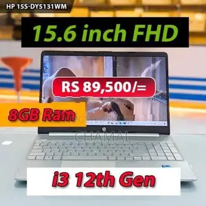 Hp Core i3 -12th Gen +8GB|256GB|15.6 LED Laptops New