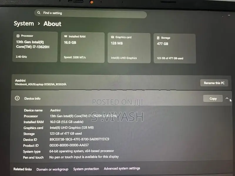 Asus Vivobook i7 13th Gen | 16GB RAM 512GB SSD