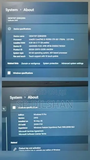 Dell Latitude 3410 i5 10th Gen 8/256GB Upgradable Touch Screen