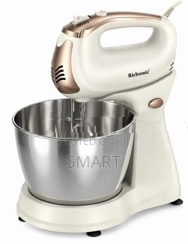 RICHSONIC Hand Mixer With Bowl A Detachable Mixer- Rsbm-508